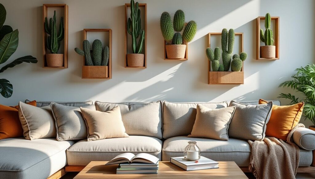 Intégrer des cactus muraux dans un salon moderne : inspirations et conseils