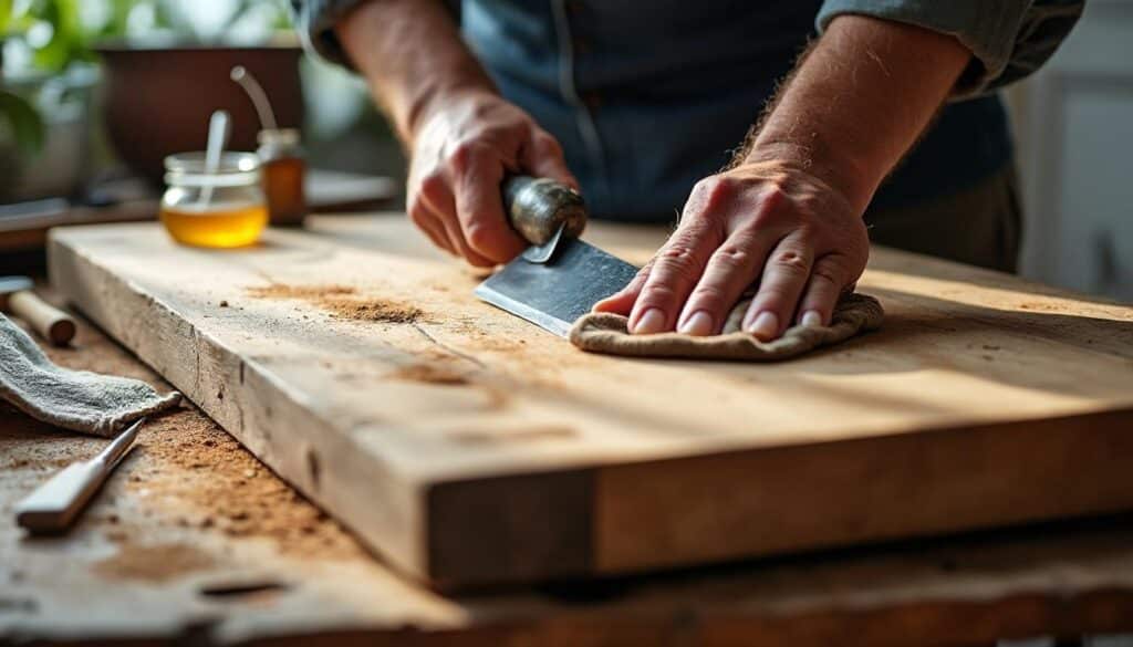 Entretenir et nettoyer une lame de scie à bois dans un atelier maison