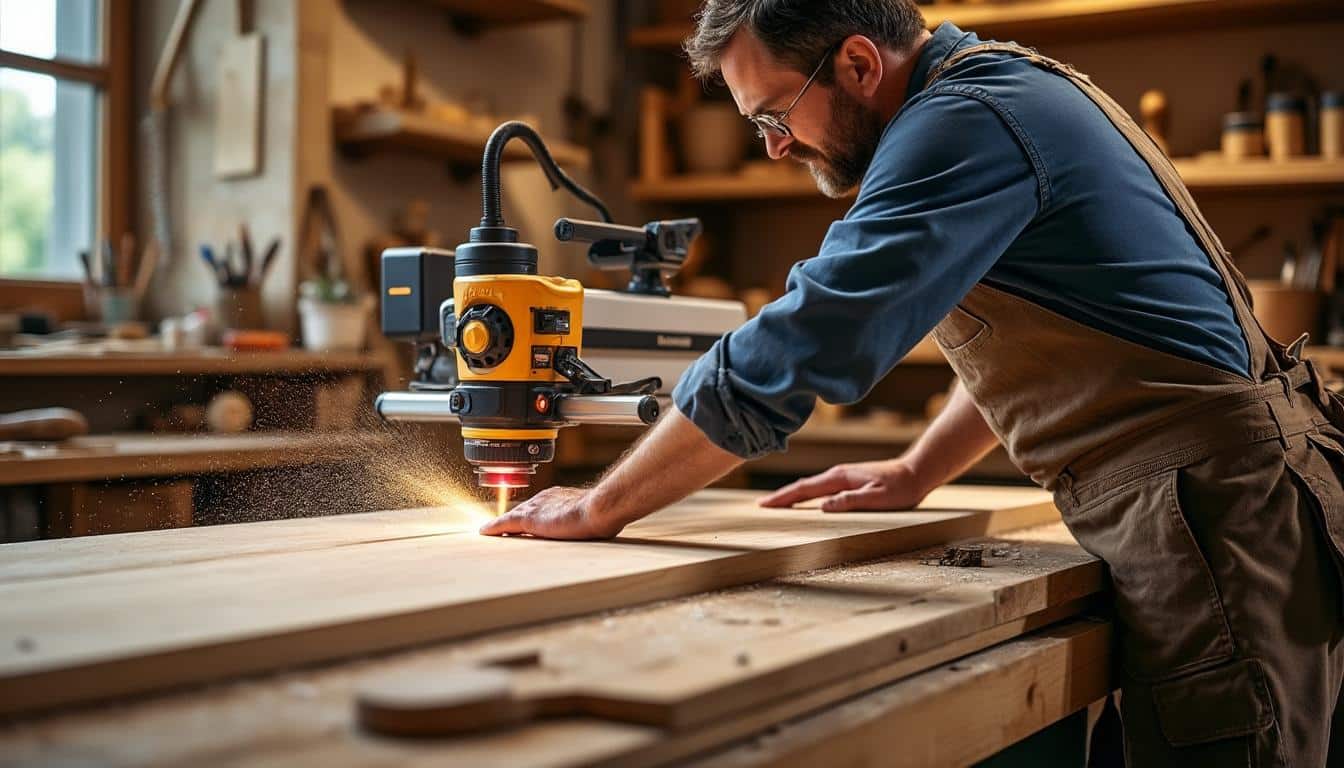 Illustration: Comprendre le fonctionnement et les avantages de la scie à onglet radiale