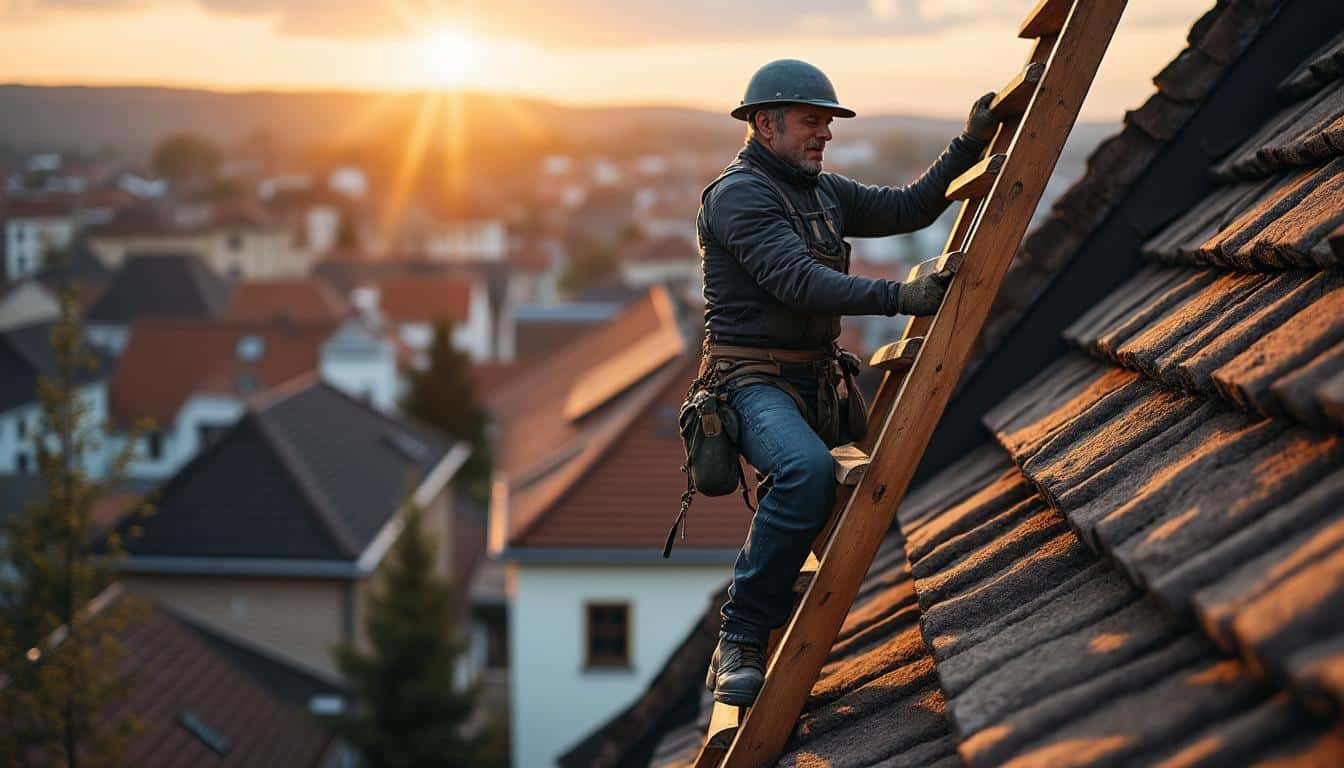 Illustration: Pourquoi opter pour une échelle de toiture en bois lors des travaux de couverture ?