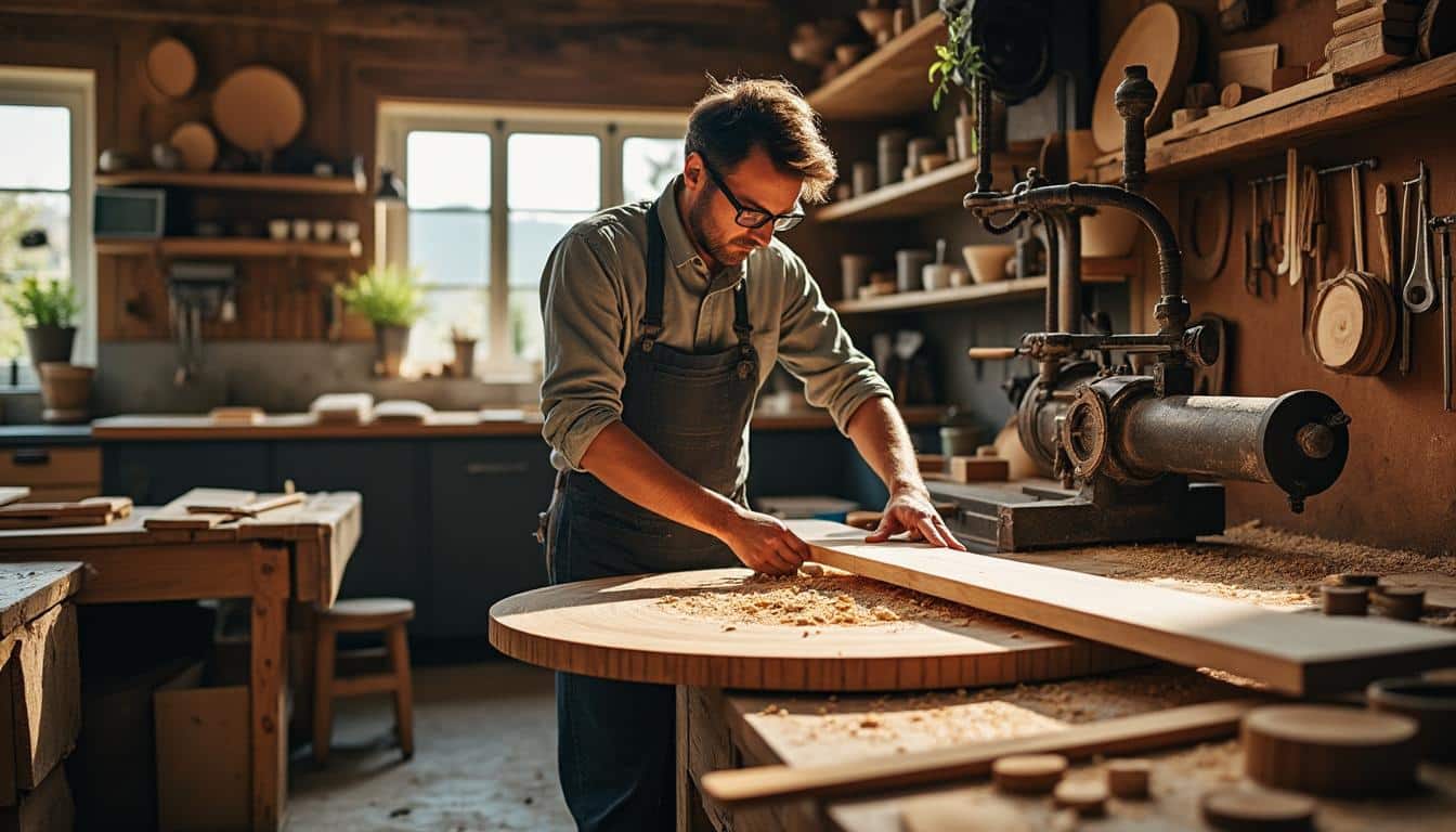 Illustration: Comment fonctionne une scie circulaire montée sur une table stable ?