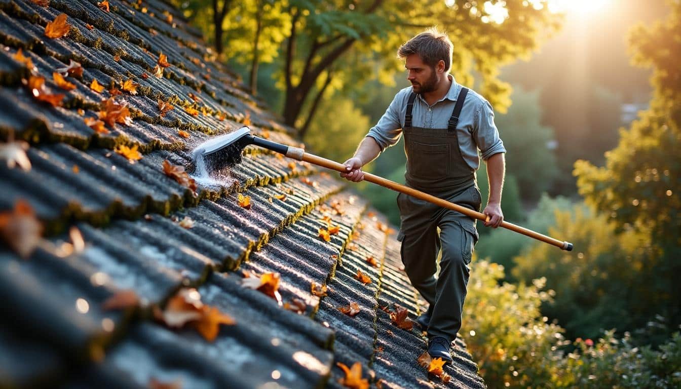 Comment nettoyer sa toiture sans monter sur le toit : méthodes sûres et efficaces