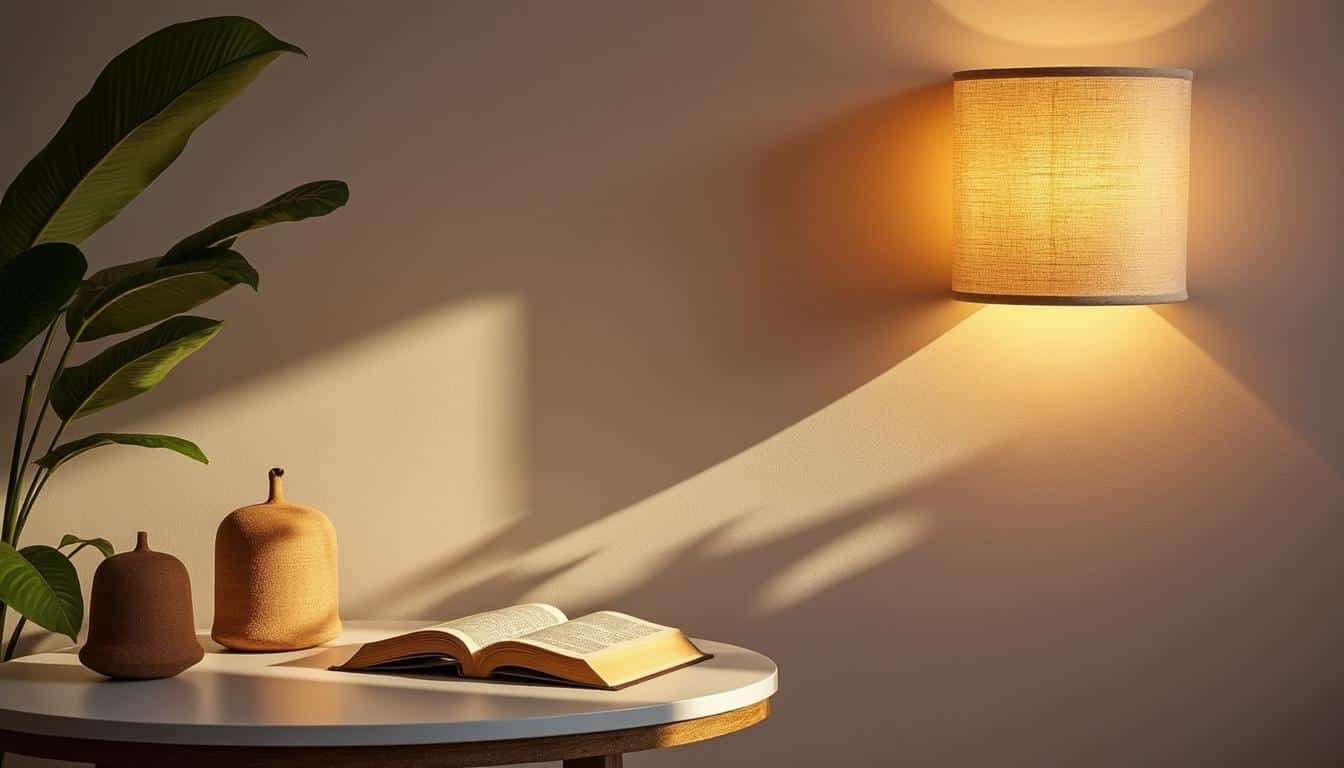 Illustration: Comprendre l’éclairage mural avec un abat-jour en tissu