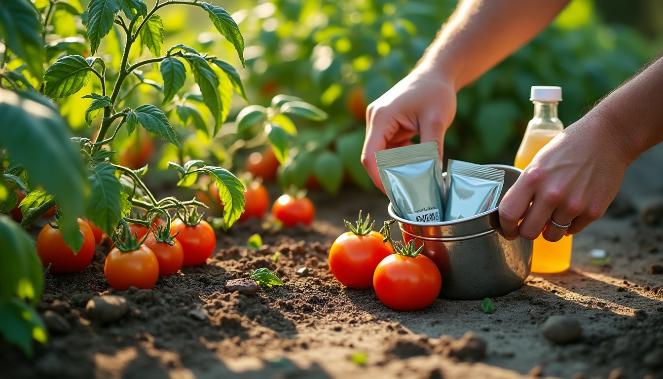 Illustration: Comprendre les différents types d’engrais adaptés aux tomates
