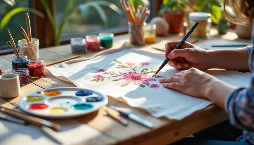 Peinture sur tissu : techniques et conseils pour personnaliser vos textiles