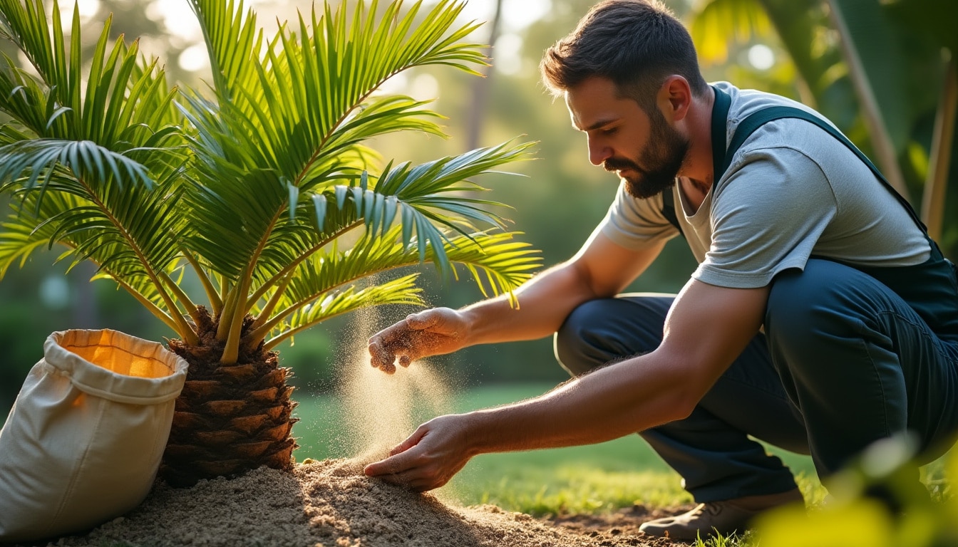 Illustration: Pourquoi et quand apporter un engrais aux palmiers pour optimiser leur croissance ?